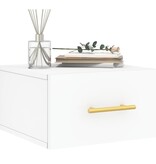 VidaXL Nachtkastjes 2 st wandgemonteerd 35x35x20 cm wit