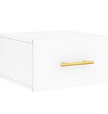 VidaXL Nachtkastjes 2 st wandgemonteerd 35x35x20 cm wit