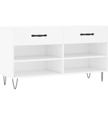 VidaXL Schoenenbank 102x35x55 cm bewerkt hout wit