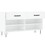 VidaXL Schoenenbank 102x35x55 cm bewerkt hout wit
