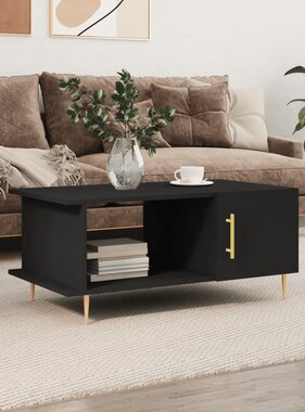 VidaXL Salontafel 90x50x40 cm bewerkt hout zwart