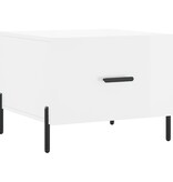 VidaXL Salontafel 50x50x40 cm bewerkt hout hoogglans wit