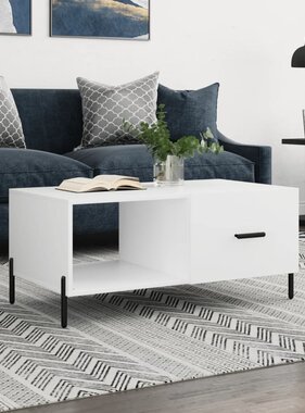 VidaXL Salontafel 90x50x40 cm bewerkt hout wit