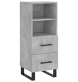 VidaXL Dressoir 34,5x34x90 cm bewerkt hout betongrijs