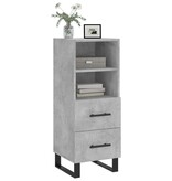 VidaXL Dressoir 34,5x34x90 cm bewerkt hout betongrijs