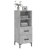 VidaXL Dressoir 34,5x34x90 cm bewerkt hout betongrijs