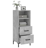 VidaXL Dressoir 34,5x34x90 cm bewerkt hout betongrijs