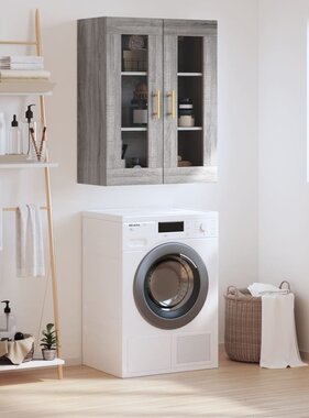 VidaXL Hangkast 69,5x34x90 cm grijs sonoma eikenkleurig