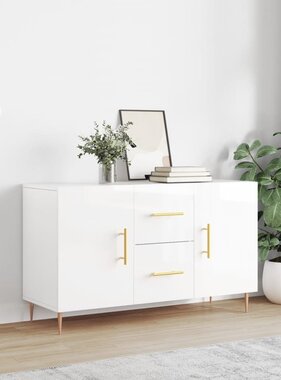 VidaXL Dressoir 100x36x60 cm bewerkt hout hoogglans wit