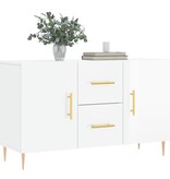 VidaXL Dressoir 100x36x60 cm bewerkt hout hoogglans wit