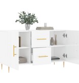 VidaXL Dressoir 100x36x60 cm bewerkt hout hoogglans wit