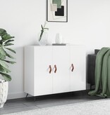 VidaXL Dressoir 90x34x80 cm bewerkt hout hoogglans wit