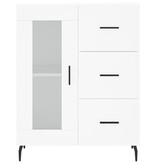 VidaXL Dressoir 69,5x34x90 cm bewerkt hout wit