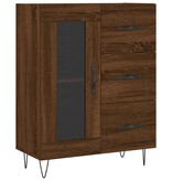 VidaXL Dressoir 69,5x34x90 cm bewerkt hout bruin eikenkleur