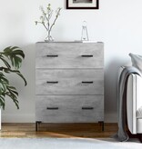 VidaXL Dressoir 69,5x34x90 cm bewerkt hout betongrijs