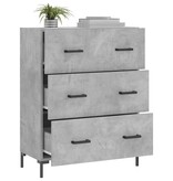 VidaXL Dressoir 69,5x34x90 cm bewerkt hout betongrijs