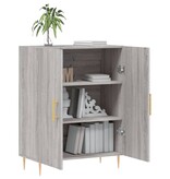 VidaXL Dressoir 69,5x34x90 cm bewerkt hout grijs sonoma eikenkleurig