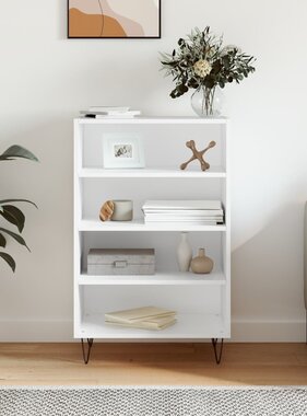 VidaXL Hoge kast 57x35x90 cm bewerkt hout wit