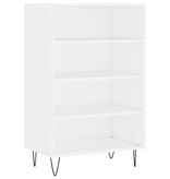 VidaXL Hoge kast 57x35x90 cm bewerkt hout wit