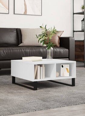 VidaXL Salontafel 60x60x30 cm bewerkt hout wit