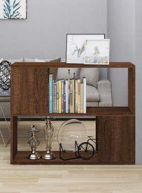 VidaXL Boekenkast/kamerscherm 80x24x63 cm bruin eikenkleur