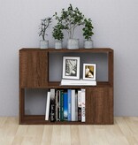 VidaXL Boekenkast/kamerscherm 80x24x63 cm bruin eikenkleur
