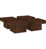 VidaXL Salontafel 90x90x28 cm bewerkt hout bruin eikenkleur
