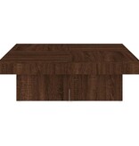 VidaXL Salontafel 90x90x28 cm bewerkt hout bruin eikenkleur