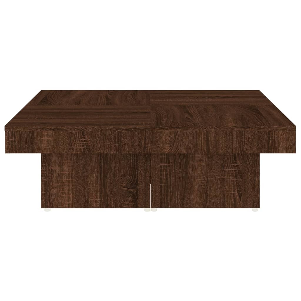 VidaXL Salontafel 90x90x28 cm bewerkt hout bruin eikenkleur