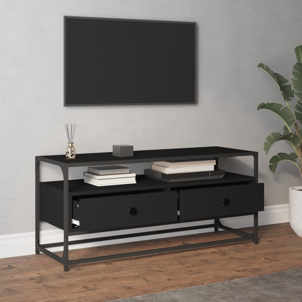 VidaXL Tv-meubel 100x35x45 cm bewerkt hout zwart