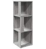 VidaXL Hoekkast 33x33x100 cm bewerkt hout grijs sonoma eikenkleurig