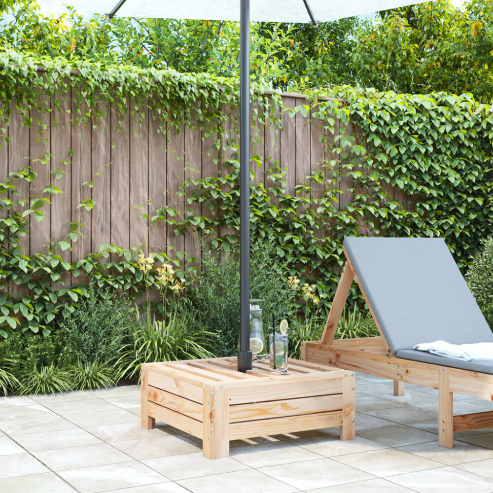 VidaXL Parasolvoetbedekking massief grenenhout