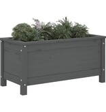 VidaXL Plantenbak 82,5x40x39 cm massief grenenhout grijs