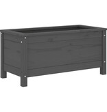 VidaXL Plantenbak 82,5x40x39 cm massief grenenhout grijs