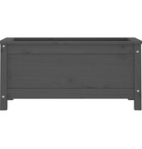 VidaXL Plantenbak 82,5x40x39 cm massief grenenhout grijs