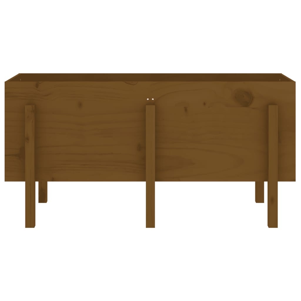 VidaXL Plantenbak verhoogd 121x50x57 cm massief grenenhout honingbruin