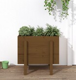 VidaXL 810552  Plantenbak 62x50x57 cm massief grenenhout honingbruin