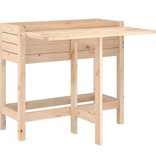 VidaXL Plantenbak met inklapbaar tafelblad massief grenenhout