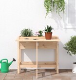 VidaXL Plantenbak met inklapbaar tafelblad massief grenenhout