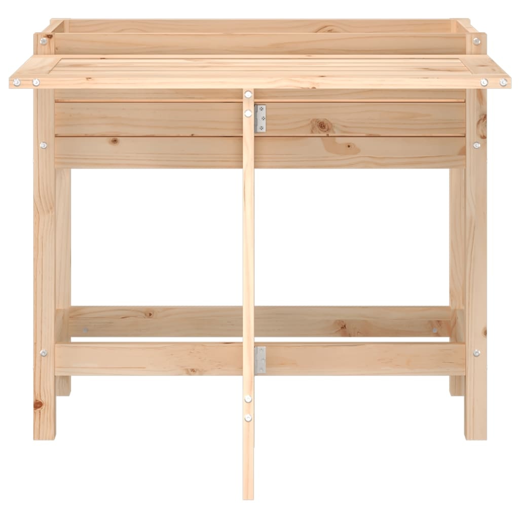 VidaXL Plantenbak met inklapbaar tafelblad massief grenenhout