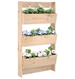 VidaXL Plantenbak wandmontage 3-laags 60x18,5x110 cm grenenhout