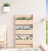 VidaXL Plantenbak wandmontage 3-laags 60x18,5x110 cm grenenhout