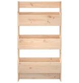 VidaXL Plantenbak wandmontage 3-laags 60x18,5x110 cm grenenhout