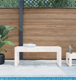 VidaXL Tuinbank 110x38x45 cm massief grenenhout wit