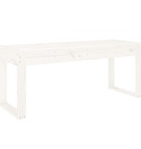 VidaXL Tuinbank 110x38x45 cm massief grenenhout wit