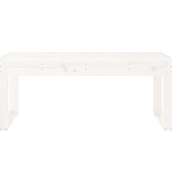 VidaXL Tuinbank 110x38x45 cm massief grenenhout wit