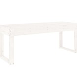 VidaXL Tuinbank 110x38x45 cm massief grenenhout wit