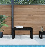 VidaXL Tuinbank 80x38x45 cm massief grenenhout zwart