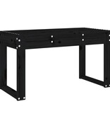 VidaXL Tuinbank 80x38x45 cm massief grenenhout zwart