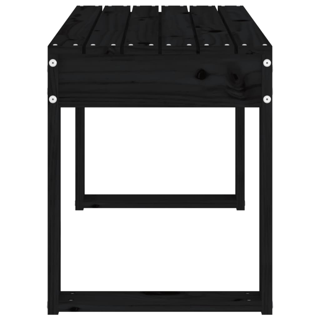 VidaXL Tuinbank 80x38x45 cm massief grenenhout zwart